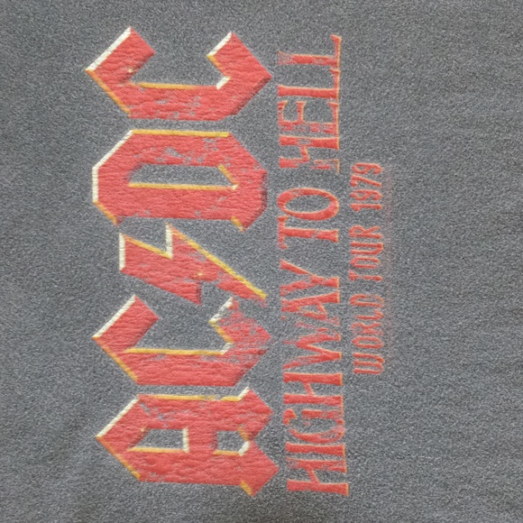 ☠️VTG/ RARE AC/DC☠️ - Men's Distressed "Highway To Hell" World Tour 1979… - Picture 4 of 10